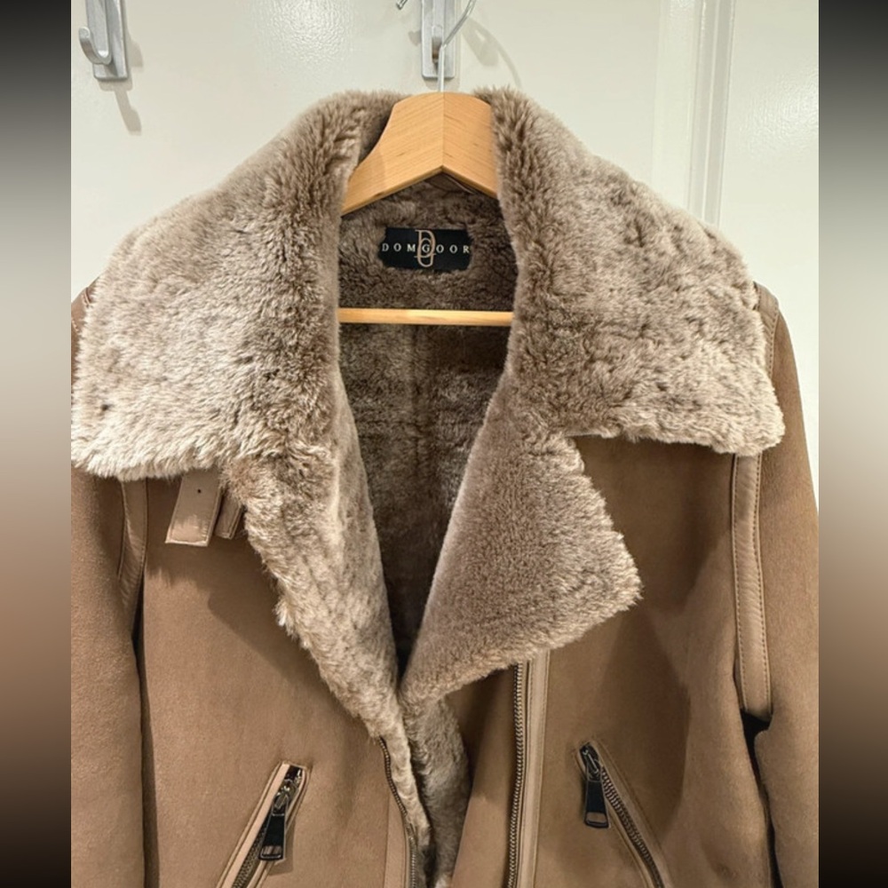 Luxurious Real Shearling Aviator Jacket - Picture 3 of 10